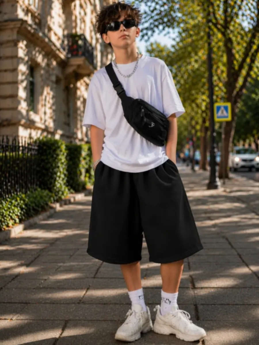 Шорты подростковые багги oversize